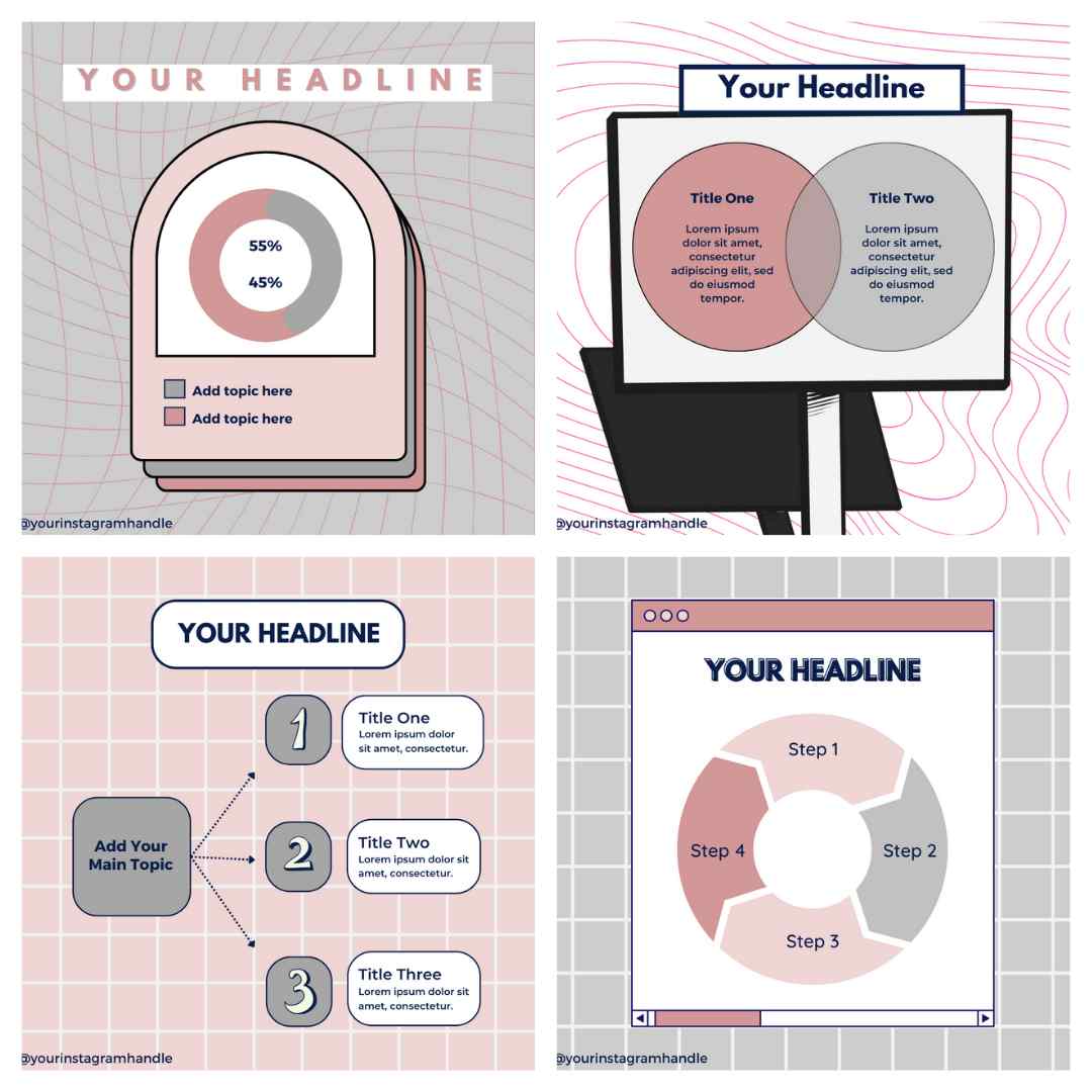 Instagram Templates Charts and checklist